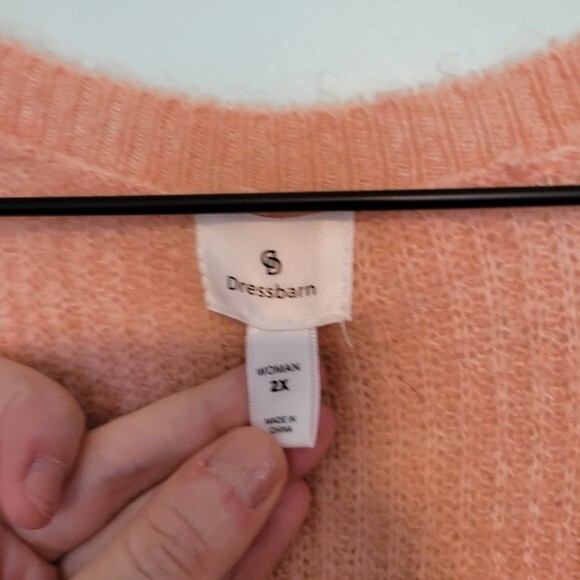 Dressbarn Pink Cable Knit Cozy Sweater Size 2X - Picture 4 of 5